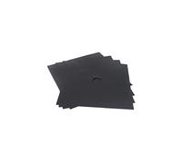 Homoyoyo Lot de 4 Tapis de Protection pour Brûleurs Gaz Réutilisables 27x27 Cm Noir Trou Central 4 Cm pour Cuisinière Gaz Résistant Haute Température Usage la Cuisine Sécurisée