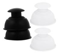 Homoyoyo Lot de 4 Ventouses de Massage Corporel en Silicone Grand Format Noir et Transparent Appareil Portable pour Relaxation Musculaire et Soin Bien-Être Tasse de Massage Absorbant
