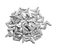 Homoyoyo Lot de 40 Protections D’Angle en Métal Vintage 14 MM pour Albums Photo Carnets et Scrapbooking Coins Décoratifs Argentés Accessoires Robustes pour Décoration Intérieure