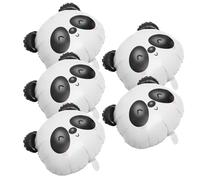 Homoyoyo Lot de 5 Ballons Panda en Aluminium Décorations de Fête de Tête de Panda Ballons Gonflables Résistants pour Anniversaires Shower et Événements Festifs