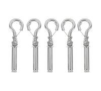 Homoyoyo Lot de 5 Boulons d'Expansion M8 en Acier Inoxydable 304 Anneau de Levage et Ressort Vis de Fixation pour Plaque d'Égout Crochet de Fixation pour Maçonnerie Béton Bois et Métal
