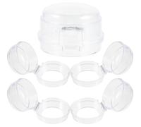 Homoyoyo Lot de 5 Cache Boutons de Cuisinière à Gaz en Plastique Robuste, Protection Sécurité Garçon et Filles Fixation Clip, Résistant Chaleur, Facile à Nettoyer,