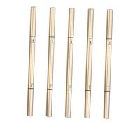 Homoyoyo Lot De 5 Crayons à Sourcils Fins Imperméables Anti-transpiration 3d Triangulaires Pour Femmes Maquillage Naturel Solide Avec Pinceau, Usage Professionnel Et Quotidien