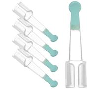 Homoyoyo Lot de 5 Embouts D’Oreille Remplaçables Transparents en PC Bleus Accessoires pour Retrait Visible du Cérumen Nettoyage des Oreilles Sûr et Pratique pour Soins Auditifs