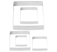 Homoyoyo Lot de 5 Emporte-Pièces Carrés en Acier Inoxydable Moules à Biscuits Robustes Outils de Pâtisserie pour Découpe Précise Adaptés à la Confection de Cookies et Fondants Usage