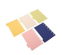 Homoyoyo Lot de 5 Intercalaires à Onglets A7 pour Classeurs à Disques, Mini Séparateurs Codés par Couleur, Papier Robuste pour Organisation Bureau, Cahier Scolaire et Classement