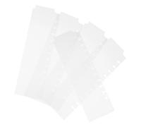 Homoyoyo Lot de 5 intercalaires en plastique transparent de 27,9 cm - Séparateurs de pages vierges semi-transparents - Onglets marque-pages à clipser - Pour feuilles mobiles, planificateurs et écoles