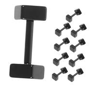 Homoyoyo Lot De 5 Paires De Boucles D'Oreilles Haltères Pour Homme Fausses Boucles D'Oreilles Petites Boucles D'Oreilles Tendance Clous D'Oreilles En Titane Noir