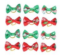 Homoyoyo Lot de 50 Barrettes Décoratives pour Chiens - Nœuds Festifs en Mélange De Styles pour Un Look Adorable Les Fêtes De Noël