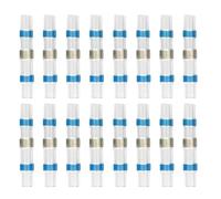 Homoyoyo Lot de 50 Cosses Électriques Isolées Thermorétractables 16-14 Awg Bleu Bornes Étanches pour Connecteurs Bout à Bout Manchons de Soudage Adaptés Automobile et Marine