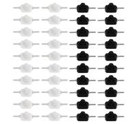 Homoyoyo Lot de 50 Interrupteurs Marche/arrêt Auto-verrouillants pour Lampe Torche Électrique, Bouton-Poussoir 0,5a Dc30v, 25 Noirs 25 Blancs, Accessoire Remplacement pour Lampe de Poche