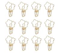 Homoyoyo Lot de 50 Pinces Métalliques Dorées de Fleur Petits Trombones Décoratifs pour Organiser Papiers Accessoires pour Classeurs et Agendas pour Bureau École et Voyages