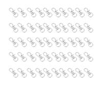 Homoyoyo Lot de 50 Set de Fermoirs à Griffes en Métal 32 Mm, Anneaux Porte-clés Robustes pour Création de Bijoux et Accessoires Diy, Mousquetons Pratiques pour Paquet ou Pantalon,