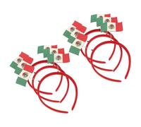 Homoyoyo Lot de 6 Bandeaux de Supporter Mexicain, Accessoires pour Cheveux Sport aux Couleurs du Drapeau Mexicain, Légers et Confortables, pour Fête de Football et Événements