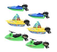 Homoyoyo Lot De 6 Bateaux De Bain En Plastique Multicolores Pour Garçon Et Filles Et Tout-petits Voiliers Et Vedettes Miniatures - Jouets Flottants Sécurisés Et Portables Pour Piscine Et Salle De Bain