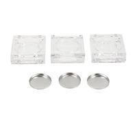 Homoyoyo Lot de 6 Boîtes de Sous-traitance Cosmétiques Vides Transparentes, Plateaux Ronds Rechargeables pour Fards à Paupières et Blush, Rangement Compact pour Maquillage, Usage Voyage,