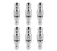 Homoyoyo Lot de 6 Buses Rotatives de Nettoyage Haute Pression 1/4 à Raccord Rapide, Démontables, en Métal Solide, pour Canalisations et Égouts - Buse de Pulvérisation Rotative