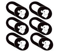 Homoyoyo Lot de 6 Caches-Webcam Coulissants Éléphant Blancs en Plastique Abs Ultra-Fins, Protection Confidentialité pour Ordinateur Portable, Tablette et Webcam, Couverture de Vie Privée