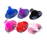 Homoyoyo Lot De 6 Chapeaux De Poule Décoratifs Ajustables en Tissu Souple Multicolores pour Oiseaux, Poulets Et Petits Animaux De Compagnie
