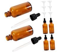 Homoyoyo Lot De 6 Petites Bouteilles D'Huiles Essentielles Flacons Compte-Gouttes Pour Huiles Essentielles Pour Femmes Format Voyage Marron