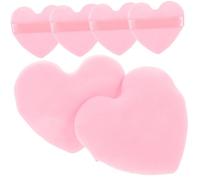 Homoyoyo Lot De 6 Petites Houppettes à Maquillage De Cœur Rose, Taille Petite, Douce Et Moelleuse, Pour Maquillage Visage Femme, Utilisation Quotidienne Et Professionnelle