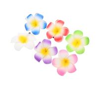 Homoyoyo Lot de 6 Pinces à Cheveux en Fleurs Frangipane Accessoires de Mariage Pince à Cheveux Plumeria de Décoration pour Plage Événements d'Été