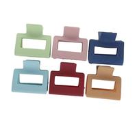 Homoyoyo Lot De 6 Pinces à Cheveux Mates Carrées Multicolores, Fixation Pratique Pour Filles, Accessoires Coiffure Bain Et Maquillage, Matériau Doux Et Solide, Usage Quotidien