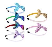 Homoyoyo Lot De 6 Pinces à Cheveux Sirène En Tissu Pailleté - Accessoires De Coiffure Pour Enfants - En Forme De Poisson Idéal Pour Les Costumes Et Les Fêtes Accessoires