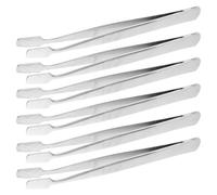 Homoyoyo Lot de 6 Pinces à Épiler Plates en Acier Inoxydable Pinces Longues Coudées pour Loisirs Créatifs Bijoux et Travaux Manuels Outils de Précision pour Timbres et Petits Objets