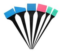 Homoyoyo Lot de 6 set de Pinceaux à Teinture Capillaire en Silicone Noir Applicateurs pour Salon et Domicile Kit de Brosses Couleur Coiffeur pour Coloration Précise et Nettoyage Facile
