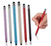 Homoyoyo Lot De 6 Stylets Capacitifs Universels pour Écran Tactile - Stylet pour Tablette Et Smartphone, Haute Sensibilité, Couleurs Variées, Usage Polyvalent pour Écriture, Dessin Et Navigation