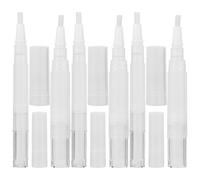 Homoyoyo Lot de 6 Stylos à Huile pour Cuticules et Ongles, Flacons Vides Transparents 3 Ml et 5 Ml, Pinceau Anti-fuite, Rechargeables, pour Soins des Ongles et Nail Art