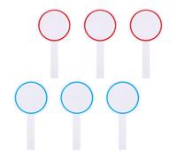 Homoyoyo Lot de 6 Tableaux Effaçables à Sec en Mousse 10X20 CM 3 Cercles Bleus 3 Cercles Rouges Mini Tableaux Blancs Pratiques pour Vote et Notation Tableau Blanc à Main pour
