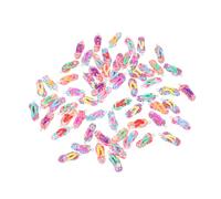 Homoyoyo Lot de 60 Pendentifs Mini Pantoufles en Plastique Colorées, Accessoires Bijoux DIY Bords Lisses et Sûrs pour Création de Colliers et Bracelets Couleur Aléatoire