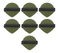 Homoyoyo Lot de 7 Éponges à Poudre Double Face 7 Pièces, Taille Moyenne, Non Latex, Utilisables à Sec et Humide, pour Maquillage Visage et Fond de Teint, Couleur Vert Matcha