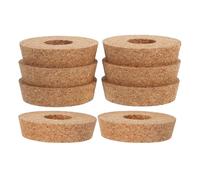 Homoyoyo Lot de 8 Bouchons en Liège Percés pour Culture Hydroponique - Bouchons avec Trou Central pour Vases en Verre 80X20X73 MM - Couvercles pour Bocaux de Propagation D’Eau Compatibles