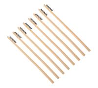 Homoyoyo Lot de 8 Brosses pour Cages à Oiseaux, Nettoyeur D’habitats pour Animaux Manches en Bois, Brosses Étroites pour Rainures, Nettoyant pour Déjections de Poules, Lapins et Petits