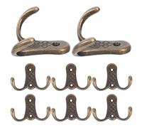 Homoyoyo Lot de 8 Crochets Muraux Vintage en Alliage de Zinc, Patères Rustiques 57x77 Mm, Porte-manteaux Muraux pour Vêtements, Serviettes et Peignoirs, Rangement Gain de Place pour