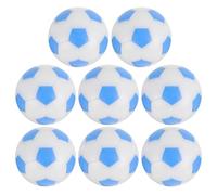 Homoyoyo Lot de 8 de Foot 32 Mm Bleu Ciel et Blanc en Plastique, Compatibles Foot Standard, Accessoires de Remplacement pour Jeu de Table Football Adultes et Fêtes
