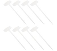 Homoyoyo Lot de 8 Étiquettes pour Plantes en Plastique Blanc 50 CM Design Incliné Insertion Facile le Sol pour Jardinage Pépinière et Identification de Plantes de Jardin