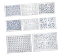 Homoyoyo Lot De 8 Glaçures Blanches Pour Poterie Création De Fleurs Boucles D'Oreilles Cheveux Céramique Pour Pendentifs Bijoux Fleurs Artisanat Transfert - Papier