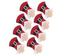 Homoyoyo Lot de 8 Pochettes à Couverts Réutilisables de Noël en Tissu Motif Père Noël Porte-Ustensiles Lavables pour Décoration de Table Festive Organisation Pratique pour Repas de Fête