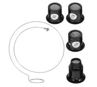 Homoyoyo Loupe de Réparation Horlogère 5 Pièces avec Grossissements 5X, 10x, 15x, 20x en Verre, Kit Professionnel D’Inspection Bijoutier Portable pour Réparation Montres et Fabrication