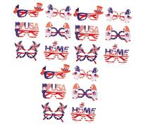 Homoyoyo Lunettes Patriotiques 6Pcs Pour 4 - Accessoires De Fête Indépendance Day Avec Motif Drapeau Américain - Pour Photos Et Célébrations Festives