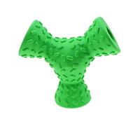 Homoyoyo Mâcher pour Chien à 3 Trous en Caoutchouc Naturel Distributeur de Nourriture et Friandises Triangulaire pour Nettoyage des Dents Résistant et Hygiénique Couleur Aléatoire