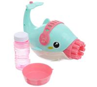 Homoyoyo Machine à Bulles Électrique Dauphin Bleu Souffleur de Bulles de Savonnette 10 Trous pour Garçon et Filles de Plein Air Amusant et Ventilateur Portable