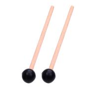 Homoyoyo Maillets de Percussion en Bois pour Marimba et Tambour Langue, Lot de 2 Maillets Tête en Caoutchouc, Adaptés aux Instruments à Percussion, Accessoire Professionnel pour Musicien