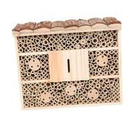 Homoyoyo Maison Bois Décorative pour Jardin Hôtel à Insectes avec Toit Incliné Abri Naturel pour Abeilles et Insectes Améliore Écologie Productivité du Jardin