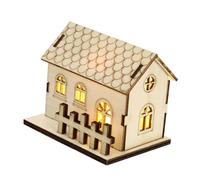 Homoyoyo Maison Lumineuse de Noël Décoration de Bureau Miniature Ornement pour Chambre et Salon Villa avec Lumière pour Fête et Cadeau de Noël