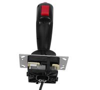 Homoyoyo Manette de Jeu Arcade pour Simulateur de Vol, Joystick Industriel Micro-interrupteurs Précis, Poignée Boule Noire, Accessoire Remplacement PC pour Jeux D’avion, Kit Complet